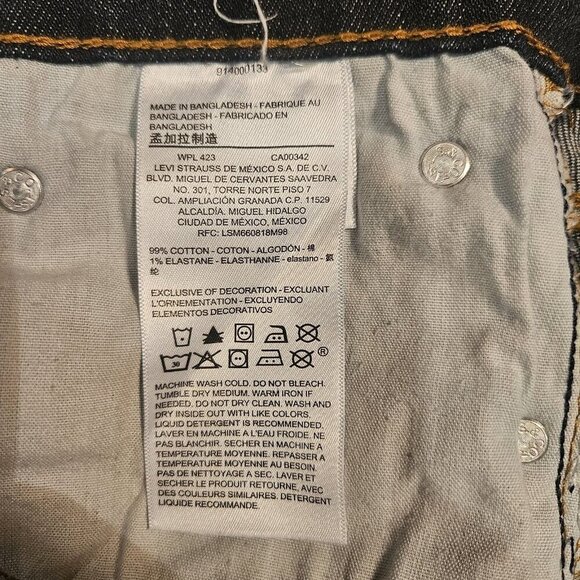 Levi's Jeans Men's 40Wx 32L Medium Wash Gold Signature Relaxed Fit EUC Straight - Picture 5 of 7